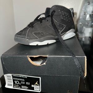 Toddler Jordan 6 black metallic